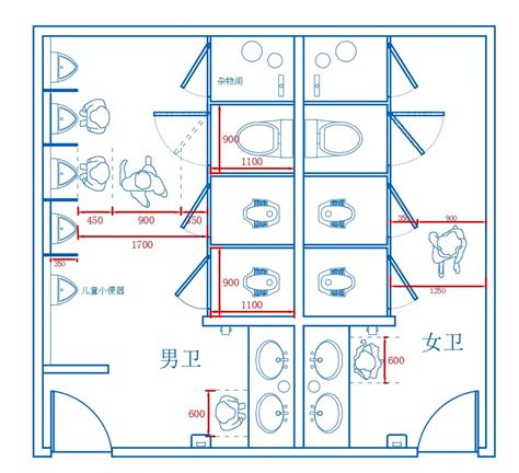 公共廁所門尺寸|公共衛生間尺寸一般多大